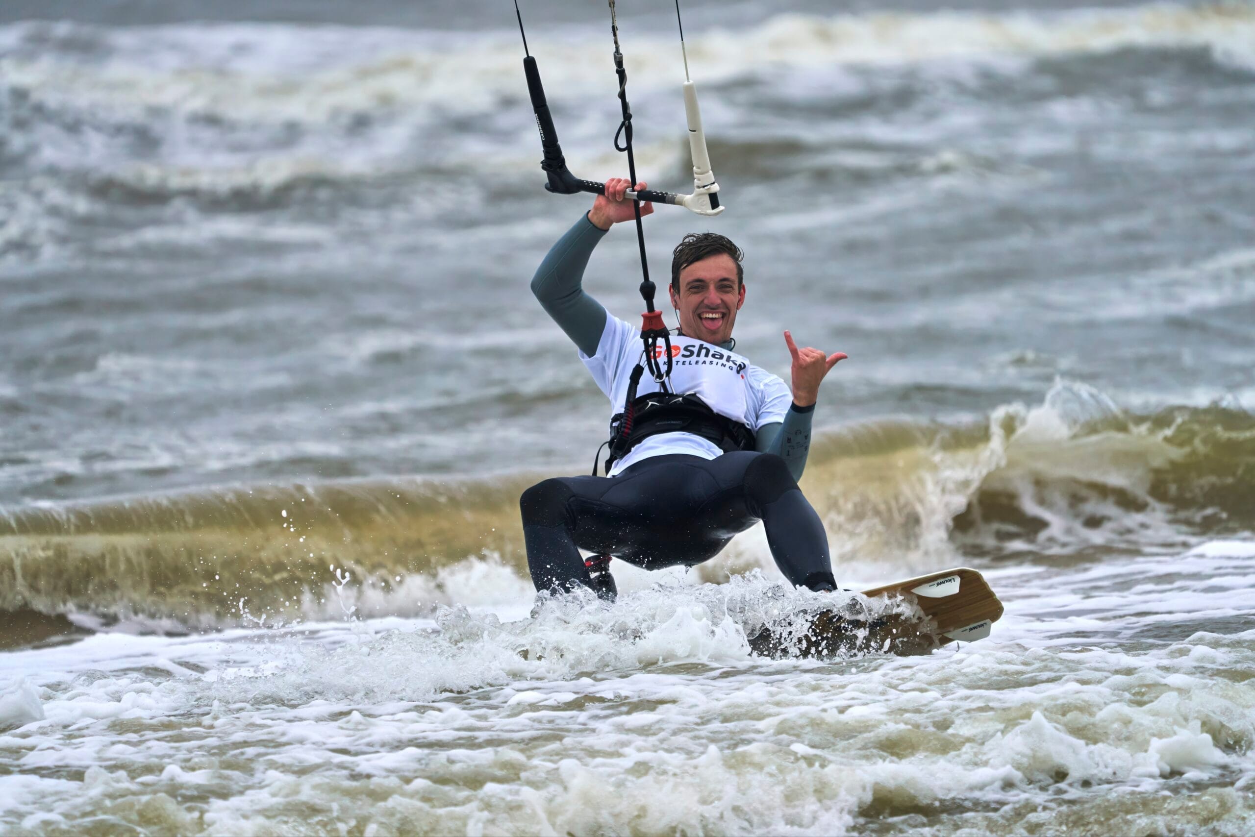 beginnende kitesurfer